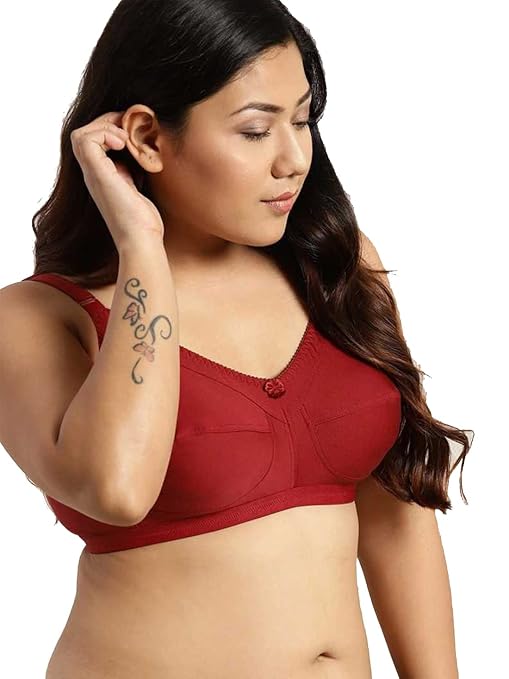 pavvoin by JAAVIKA women full coverage non padded cotton everyday plus size bra