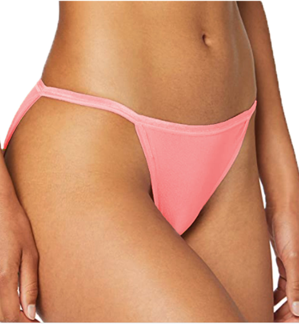 JAAVIKA By Pavvoin cotton stretch fold-over elastic tanga string bikini panty for women
