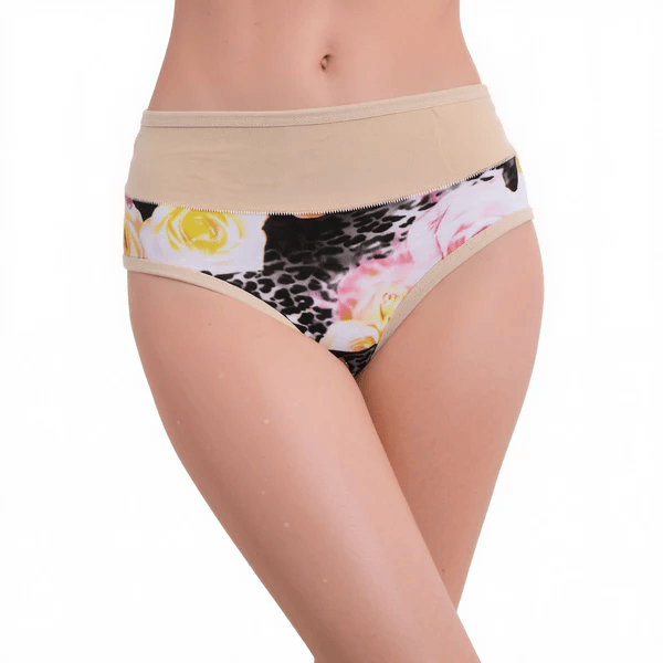 Pavvoin by JAAVIKA cotton blend flowered printed hipster brief panty for women